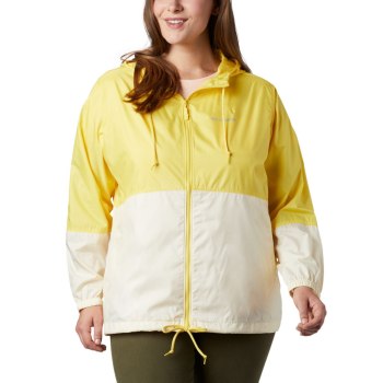 Columbia Flash Forward Windbreaker Plus Size, Chamarras Amarillos Para Mujer | 049762-YRS